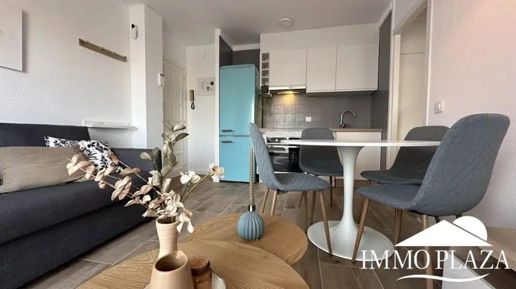 Ático luminoso y completamente reformado, orientado al sur, cerca del centro de la ciudad y del mar; 1 dormitorio, 1 baño, 1 gran terraza (10m2)