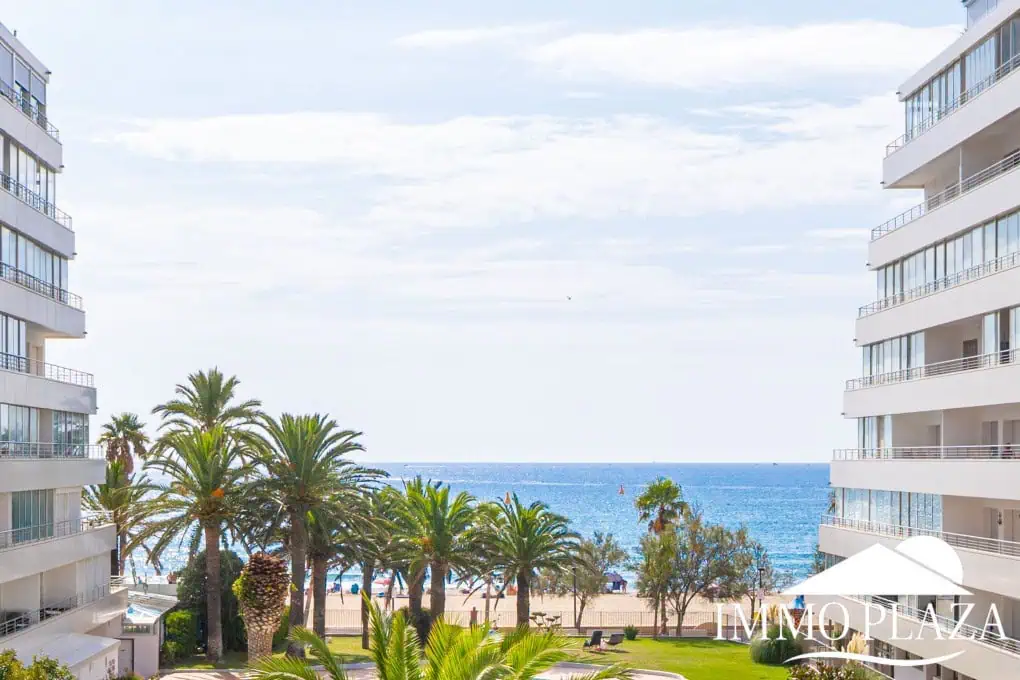 Vue mer appartement à 50m de la plage, petite immeuble, 1 chambre double, 1 parking, ascenseur