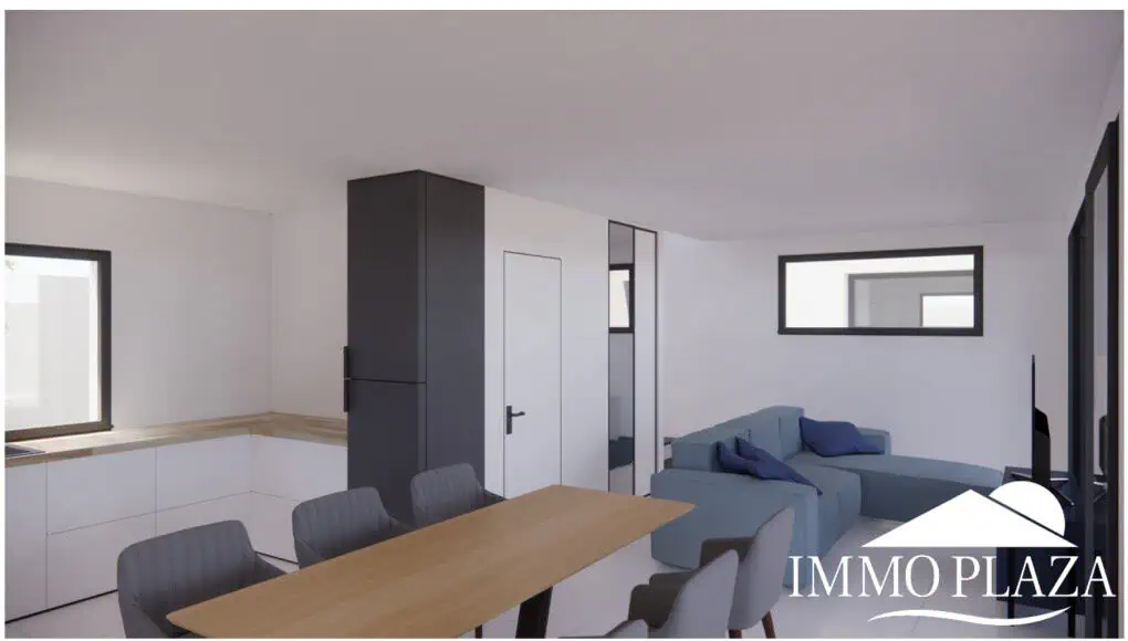Land to build 2 houses near the beach (max. construction area 323m2) – House with 2 apartments to renovate near the beach