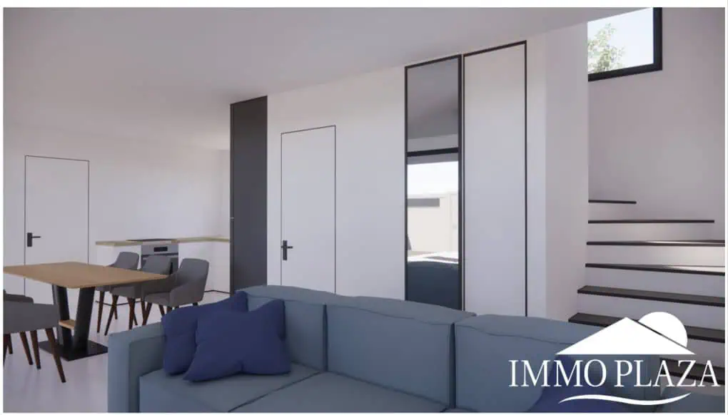 Land to build 2 houses near the beach (max. construction area 323m2) – House with 2 apartments to renovate near the beach
