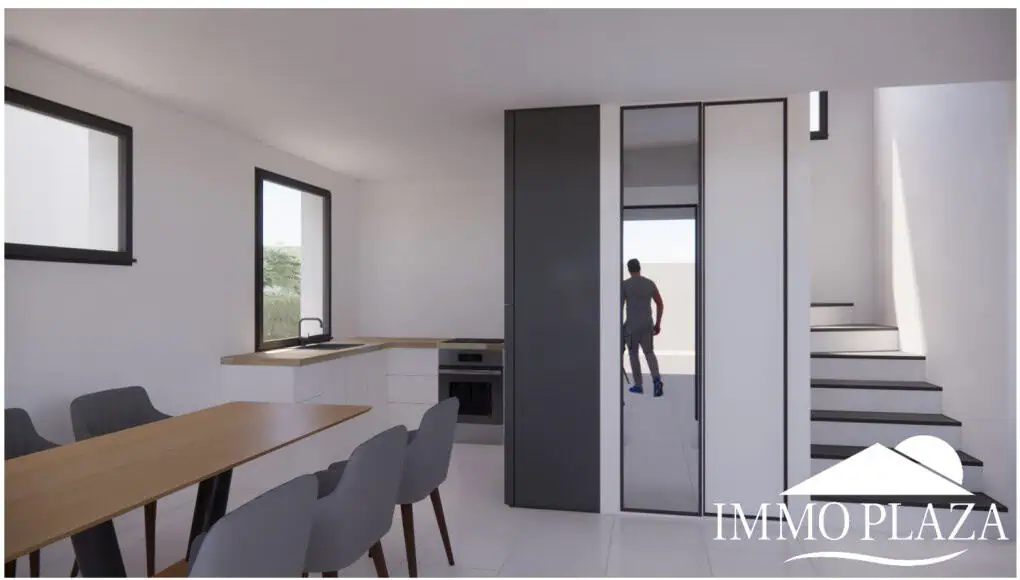 Land to build 2 houses near the beach (max. construction area 323m2) – House with 2 apartments to renovate near the beach