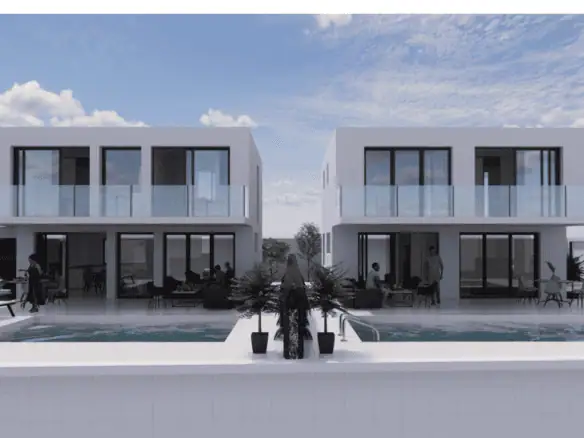 Land to build 2 houses near the beach (max. construction area 323m2) – House with 2 apartments to renovate near the beach