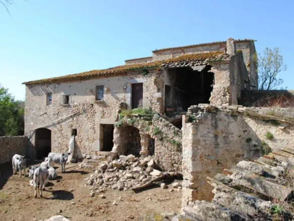 Masia to renovate, on a plot of 35 hectares, 9 km from the border – Alt Emporda – Catalonia