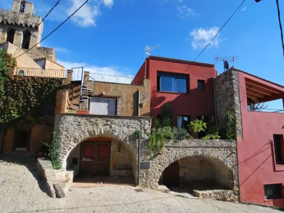 Typical rustic townhouse with guest house B&B in a medieval village at Alt Emporda